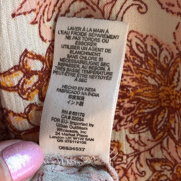 Free People Lady Luck Boho Tunic Ivory Combo M - Picture 16 of 16